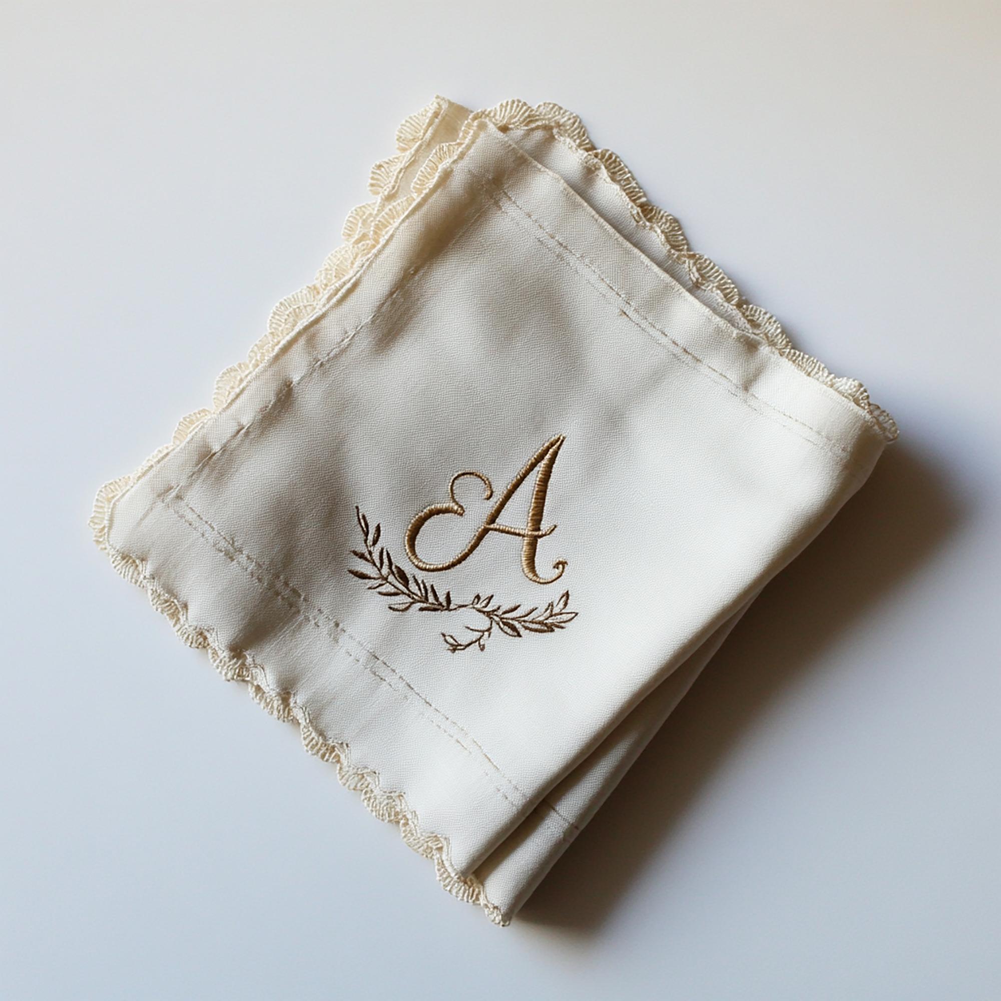 set cadou broderie monogramă pe pânză